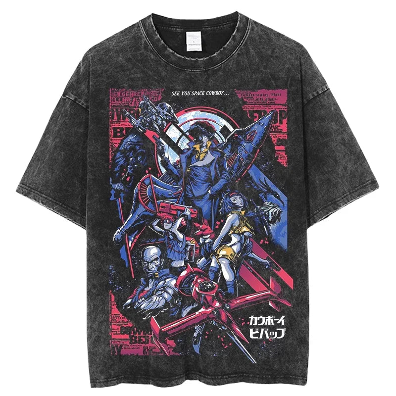 Unisex SYSC Cowboy Bebop Washed T-Shirt